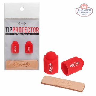 Набор для защиты бильярдной наклейки Kamui Tip Protector + Tip Burnisher ø11.75-14мм красный