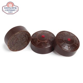 Наклейка для кия прессованная Гриза Красная ø13мм мягкая 1шт.