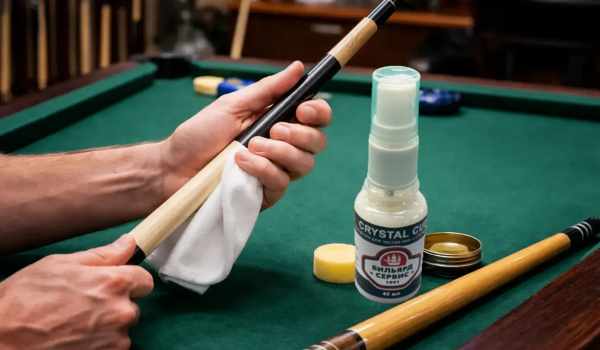 Чистка и полировка кия