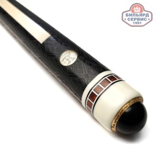 Кий мастер Роман Королёв Арбалет дл.гнутый запил (черный граб, граб) (пирамида)