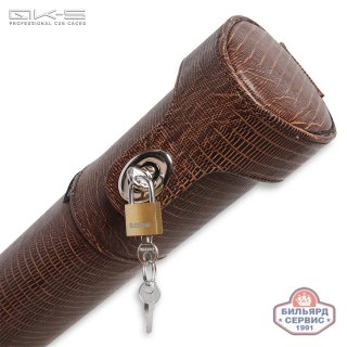 Тубус QK-S Musketeer 1x1 с отделением для удлинителя коричневый аллигатор