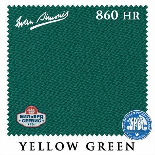 Сукно Iwan Simonis 860HR, Yellow Green, 198 см.