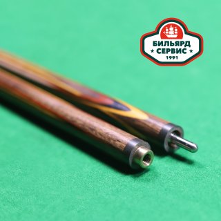 Кий мастер Роман Королёв цветок 4-х сторонний 8-ми лучевой запил (томинтоза, падук, лимонник, граб)