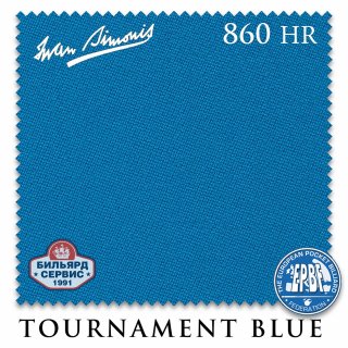 Сукно Iwan Simonis 860HR, Tournament Blue, 198 см.