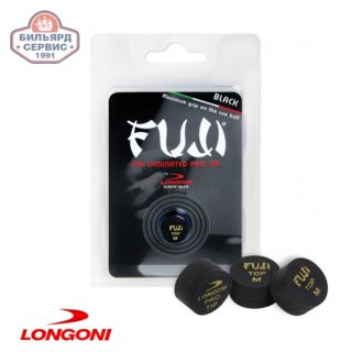 Наклейка для кия Longoni Fuji Black ø14мм Medium 1шт.