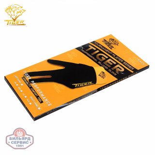 Перчатка Tiger Professional Billiard Glove черная/желтая левая L