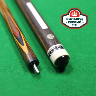 Кий мастер Роман Королёв цветок 4-х сторонний 8-ми лучевой запил (томинтоза, падук, лимонник, граб)