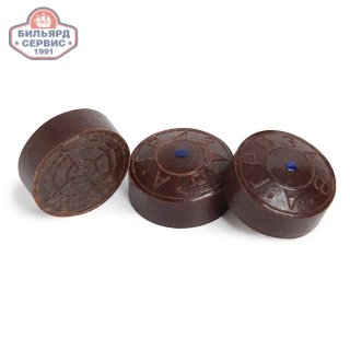 Наклейка для кия прессованная Гриза Синяя ø13мм  Средняя без логотипа блистер 1 шт.