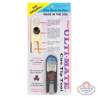 Инструмент для обработки наклейки Ulti-Mate Cue Tip Tool черный