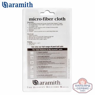 Салфетка для чистки и полировки шаров Aramith Micro Fiber Add-ons 20х18см блистер