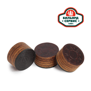 Наклейка для кия Гриза, 13 мм, М, 6 слоёв, бежевая, кожа КРС