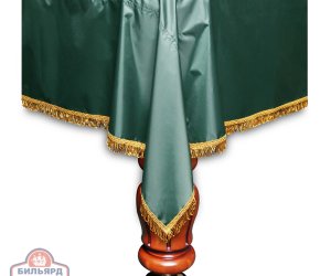 Покрывало Элегант 10фт влагостойкое зелёное/желтая бахрома