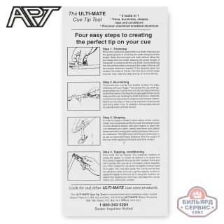 Инструмент для обработки наклейки Ulti-Mate Cue Tip Tool золото