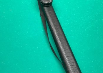 Тубус для кия чёрный (овальный) пирамида