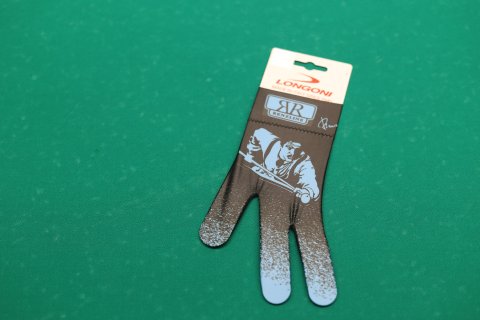 Перчатка Longoni Renzline Billiard Player Velcro черная/синяя левая безразмерная