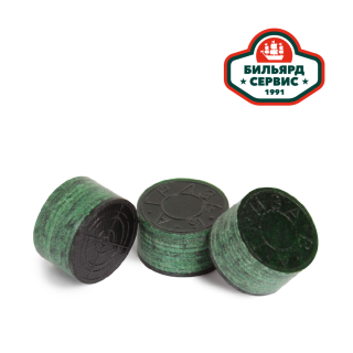 Наклейка для кия многослойная Гриза Зелёная 10 слоев ø13мм H+ (супер жёсткая) 1шт.